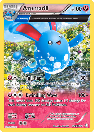 Azumarill 104/160 Pokemon card