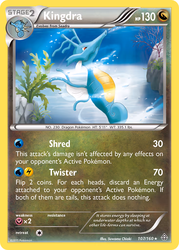 Kingdra 107/160 Pokemon card