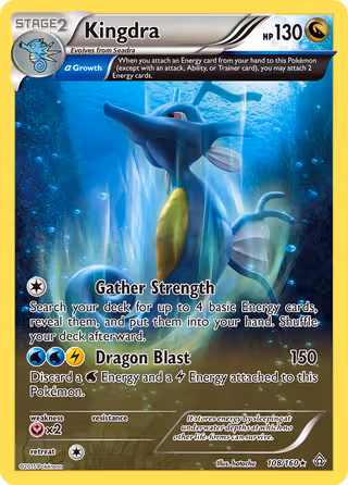 Kingdra 108/160 Pokemon card
