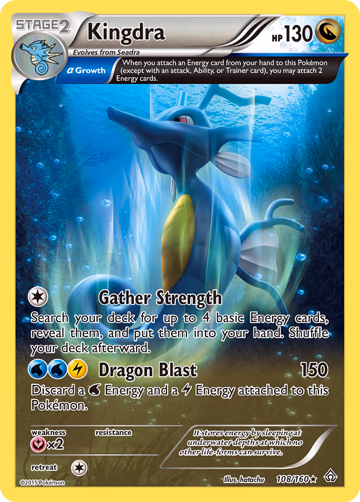 Kingdra 108/160 Pokemon card