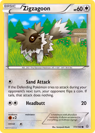 Zigzagoon 111/160 Pokemon card