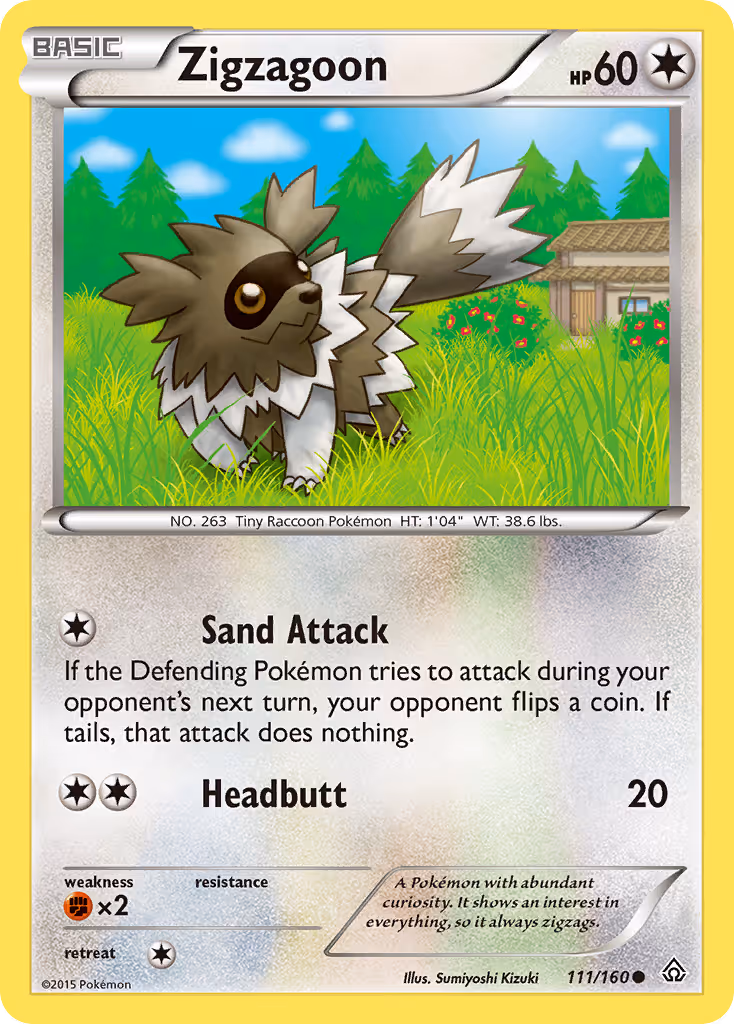 Zigzagoon 111/160 Pokemon card