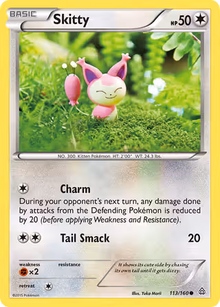 Skitty 113/160 Pokemon card