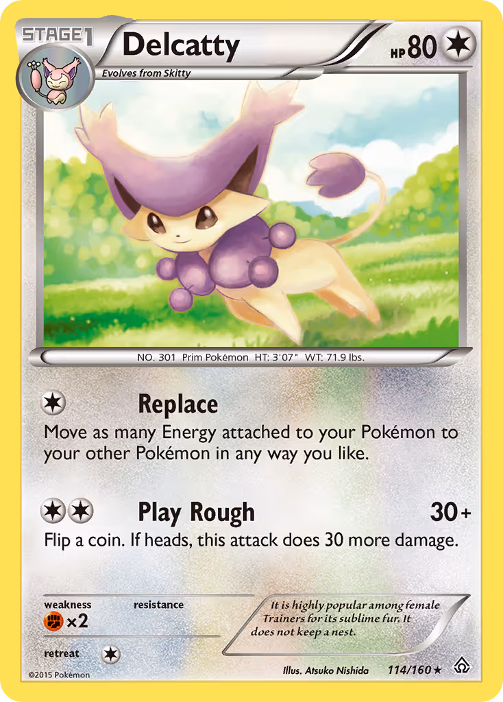 Delcatty 114/160 Pokemon card