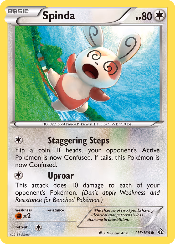Spinda 115/160 Pokemon card