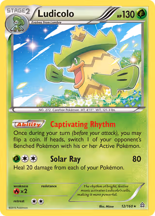 Ludicolo 12/160 Pokemon card