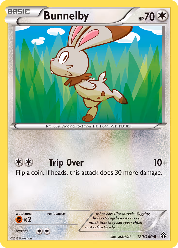 Bunnelby 120/160 Pokemon card
