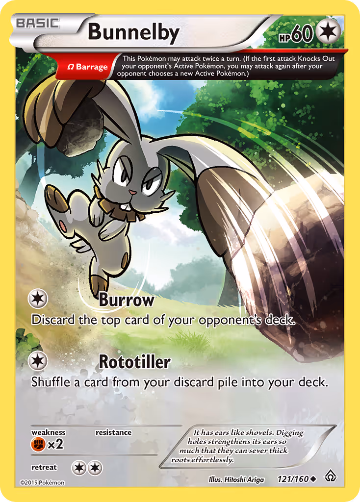 Bunnelby 121/160 Pokemon card