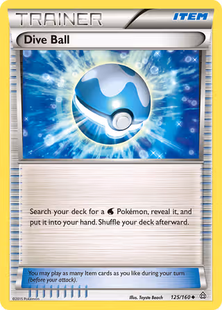 Dive Ball 125/160 Pokemon card