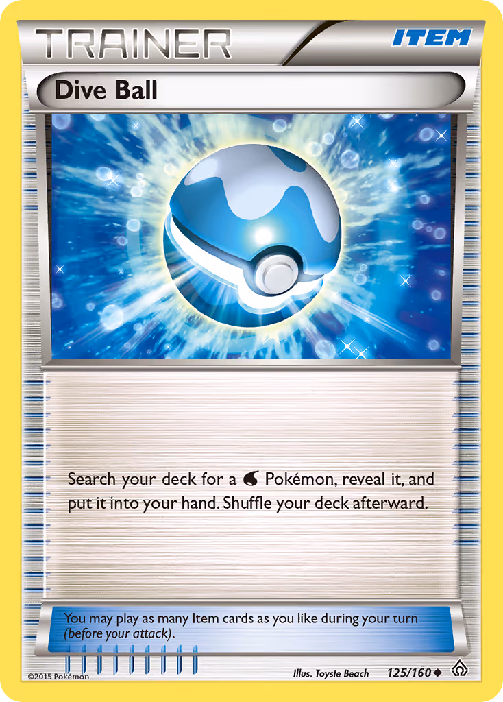 Dive Ball 125/160 Pokemon card