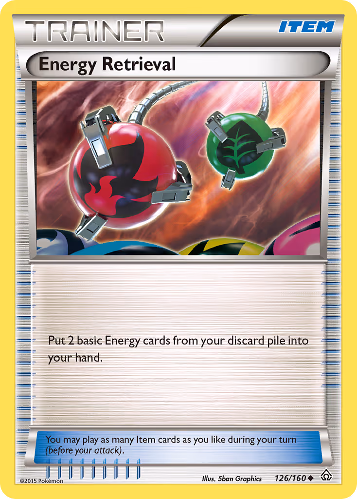 Energy Retrieval 126/160 Pokemon card