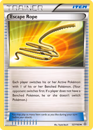 Escape Rope 127/160 Pokemon card