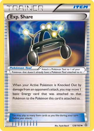 Exp. Share 128/160 Pokemon card