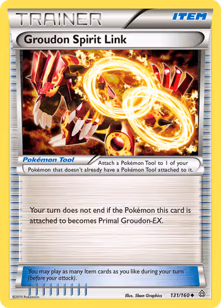 Groudon Spirit Link 131/160 Pokemon card