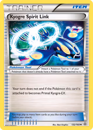 Kyogre Spirit Link 132/160 Pokemon card