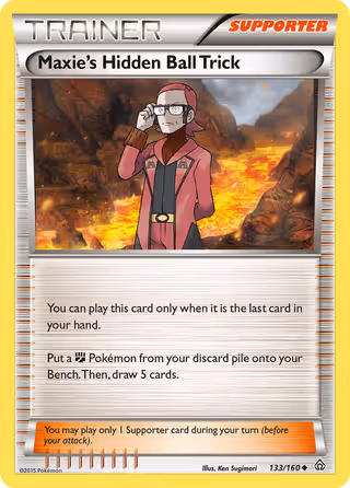 Maxie's Hidden Ball Trick 133/160 Pokemon card