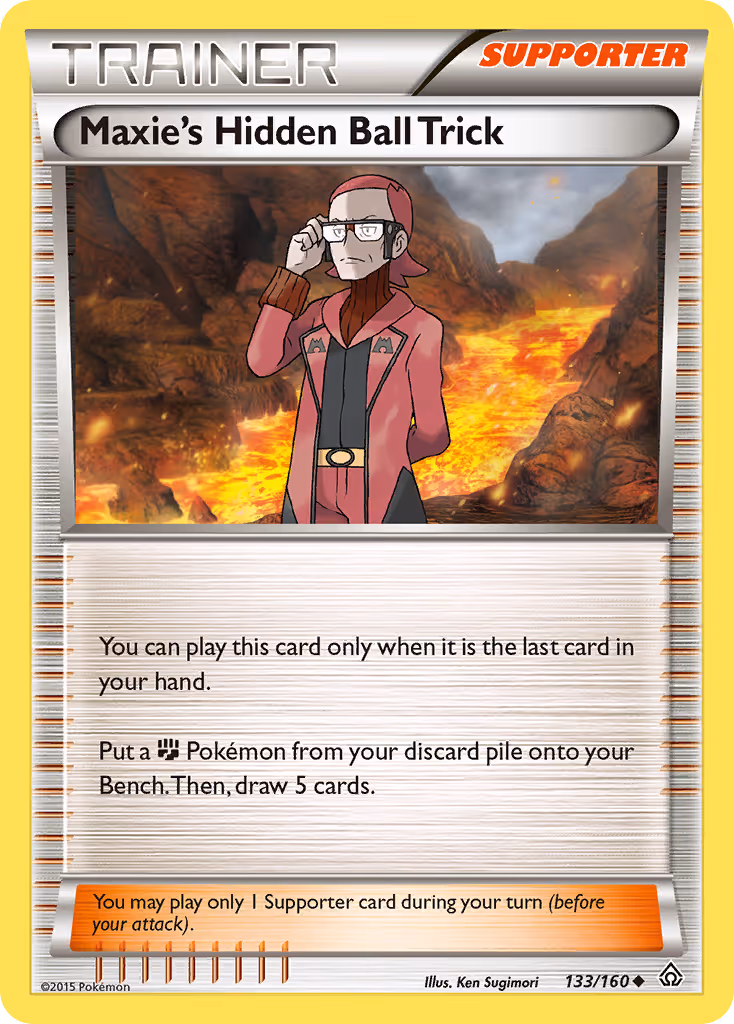 Maxie's Hidden Ball Trick 133/160 Pokemon card