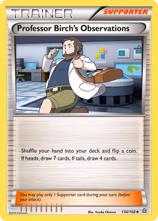 Professor Birch's Observations 134/160 Pokemon card