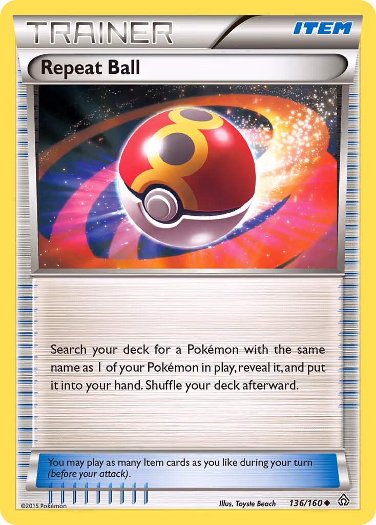 Repeat Ball 136/160 Pokemon card