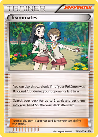 Teammates 141/160 Pokemon card