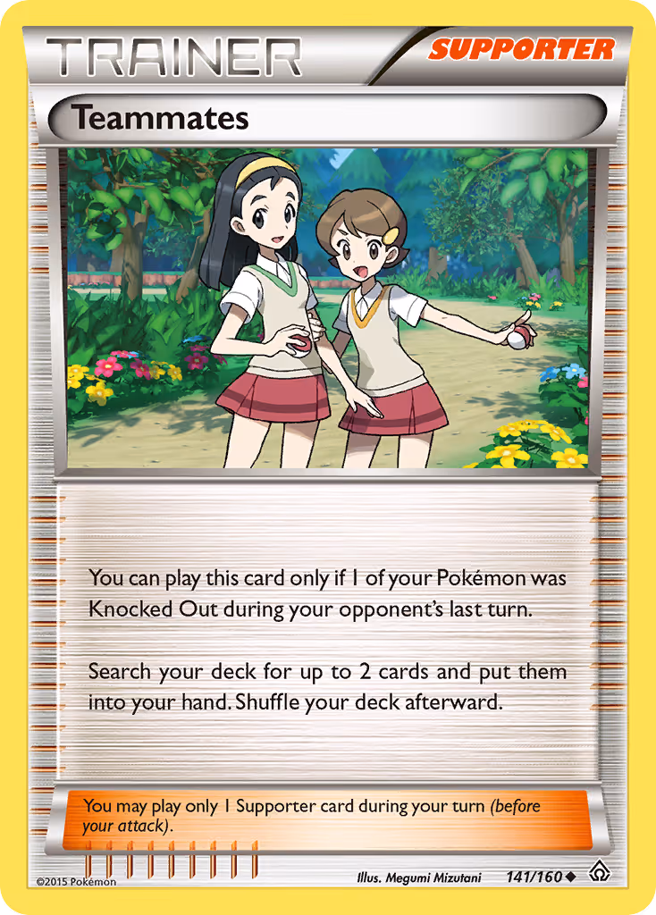 Teammates 141/160 Pokemon card