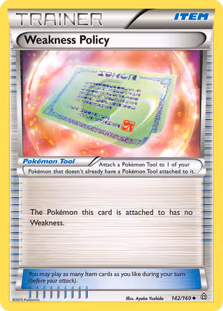 Weakness Policy 142/160 Pokemon card