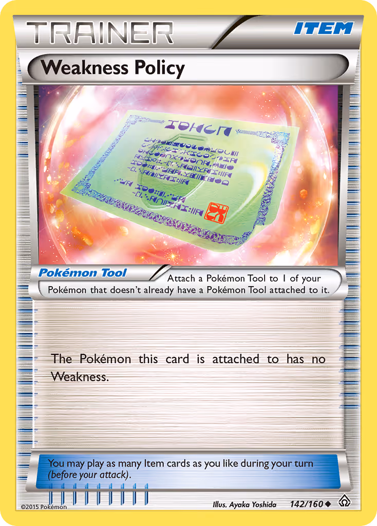 Weakness Policy 142/160 Pokemon card