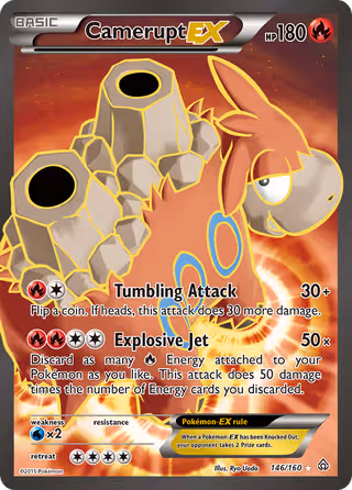 Camerupt EX 146/160 Pokemon card