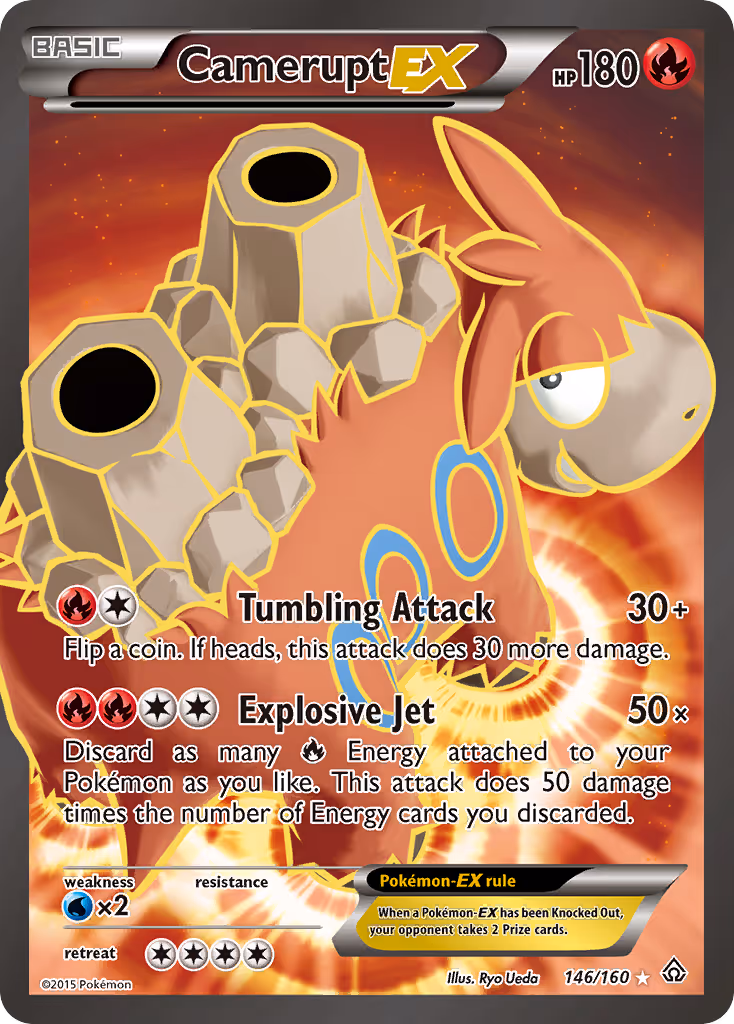 Camerupt EX 146/160 Pokemon card
