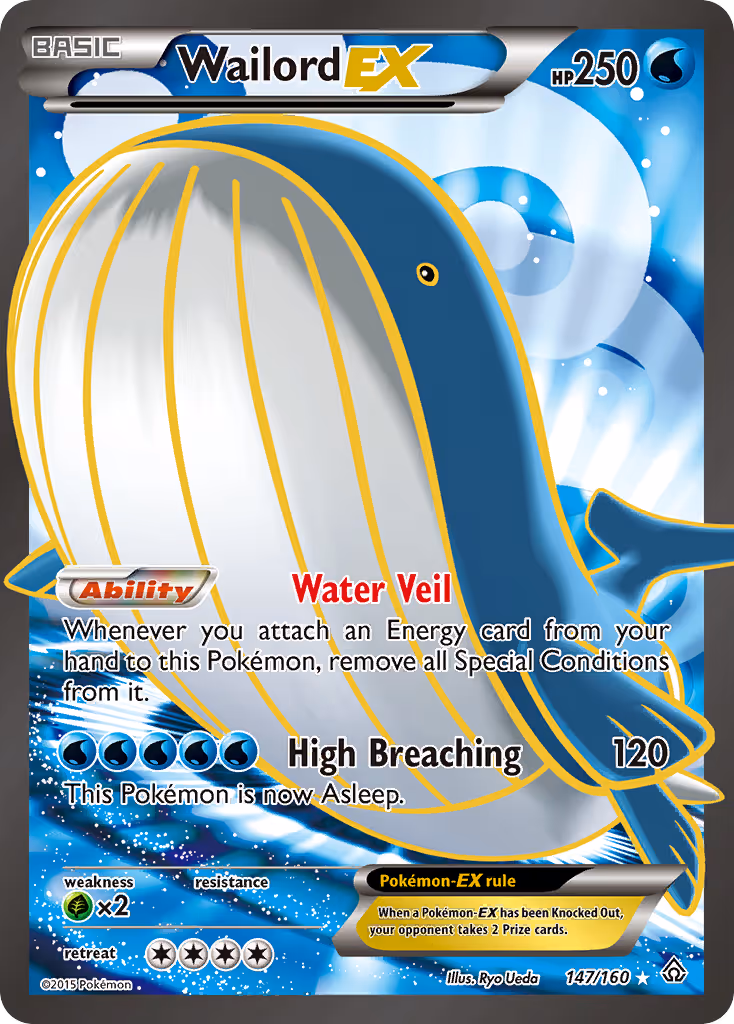 Wailord EX 147/160 Pokemon card