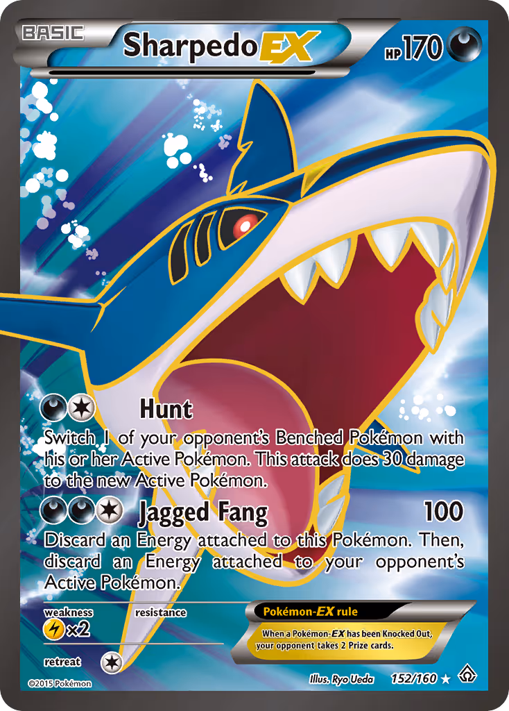 Sharpedo EX 152/160 Pokemon card