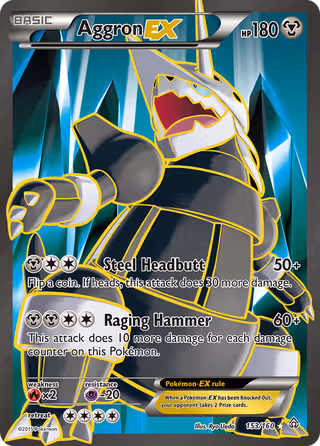 Aggron EX 153/160 Pokemon card