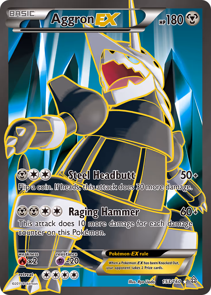 Aggron EX 153/160 Pokemon card