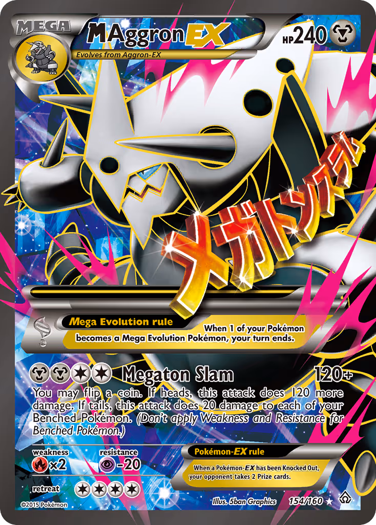 M Aggron EX 154/160 Pokemon card