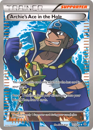 Archie's Ace in the Hole 157/160 Pokemon card
