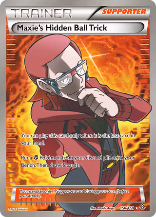 Maxie's Hidden Ball Trick 158/160 Pokemon card