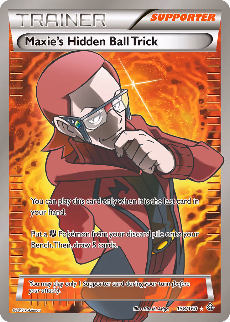 Maxie's Hidden Ball Trick 158/160 Pokemon card