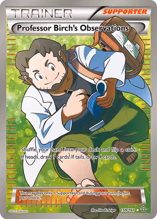 Professor Birch's Observations 159/160 Pokemon card