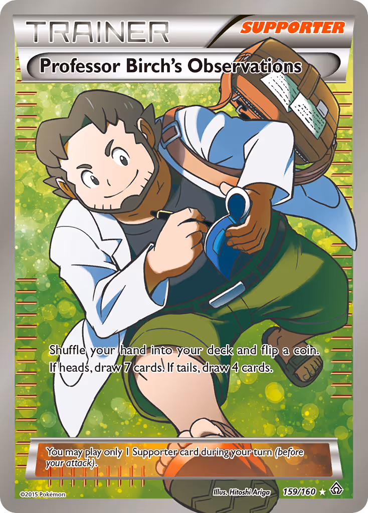 Professor Birch's Observations 159/160 Pokemon card