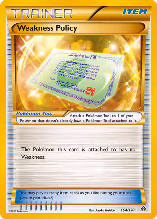 Weakness Policy 164/160 Pokemon card