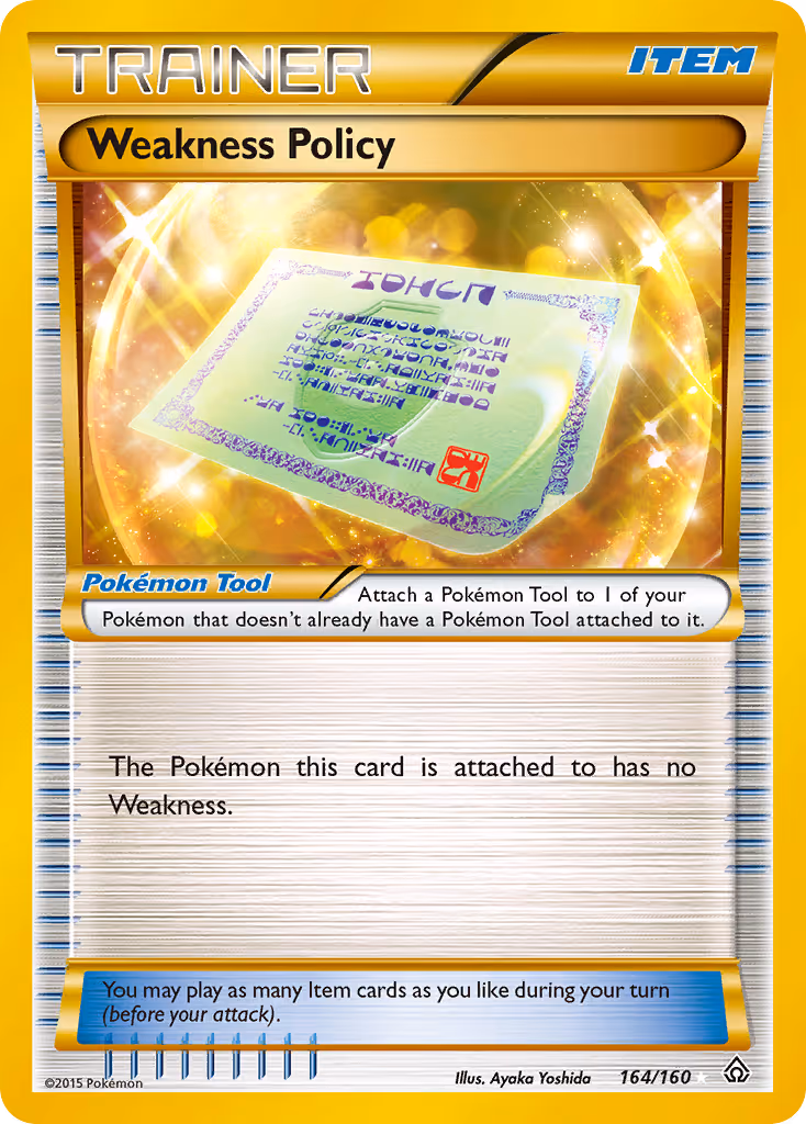 Weakness Policy 164/160 Pokemon card