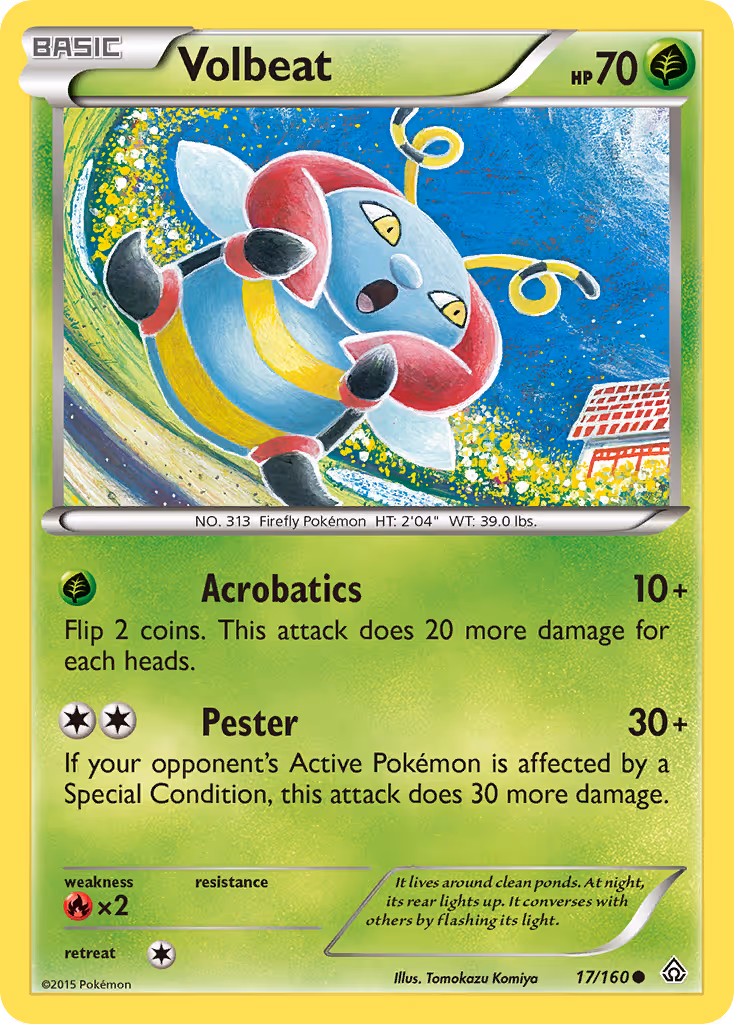 Volbeat 17/160 Pokemon card