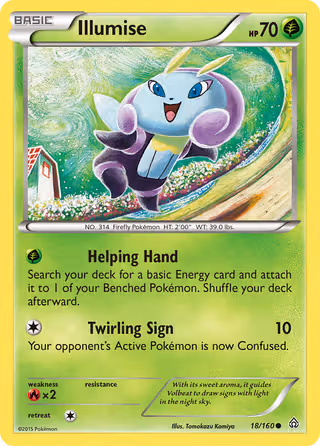 Illumise 18/160 Pokemon card