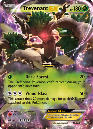 Trevenant EX 19/160 Pokemon card