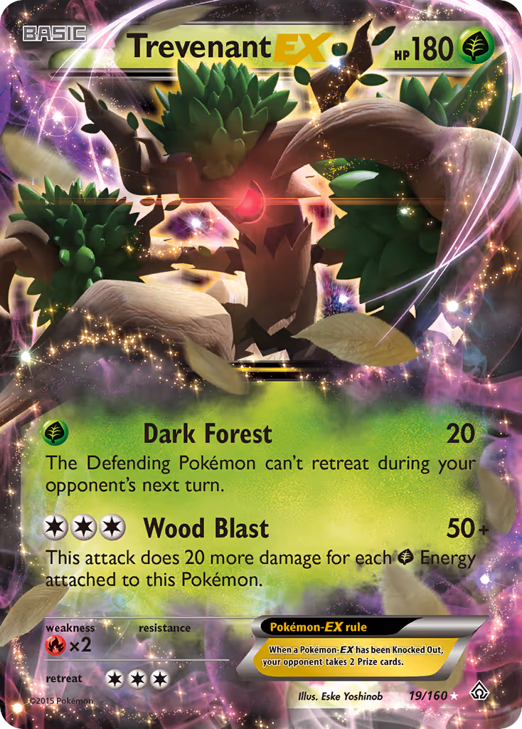 Trevenant EX 19/160 Pokemon card