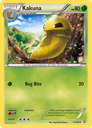Kakuna 2/160 Pokemon card