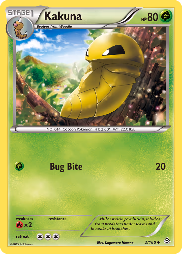 Kakuna 2/160 Pokemon card