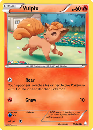 Vulpix 20/160 Pokemon card