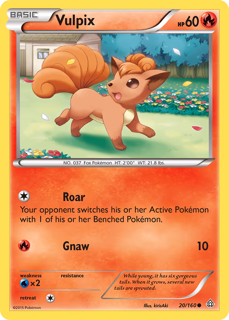 Vulpix 20/160 Pokemon card