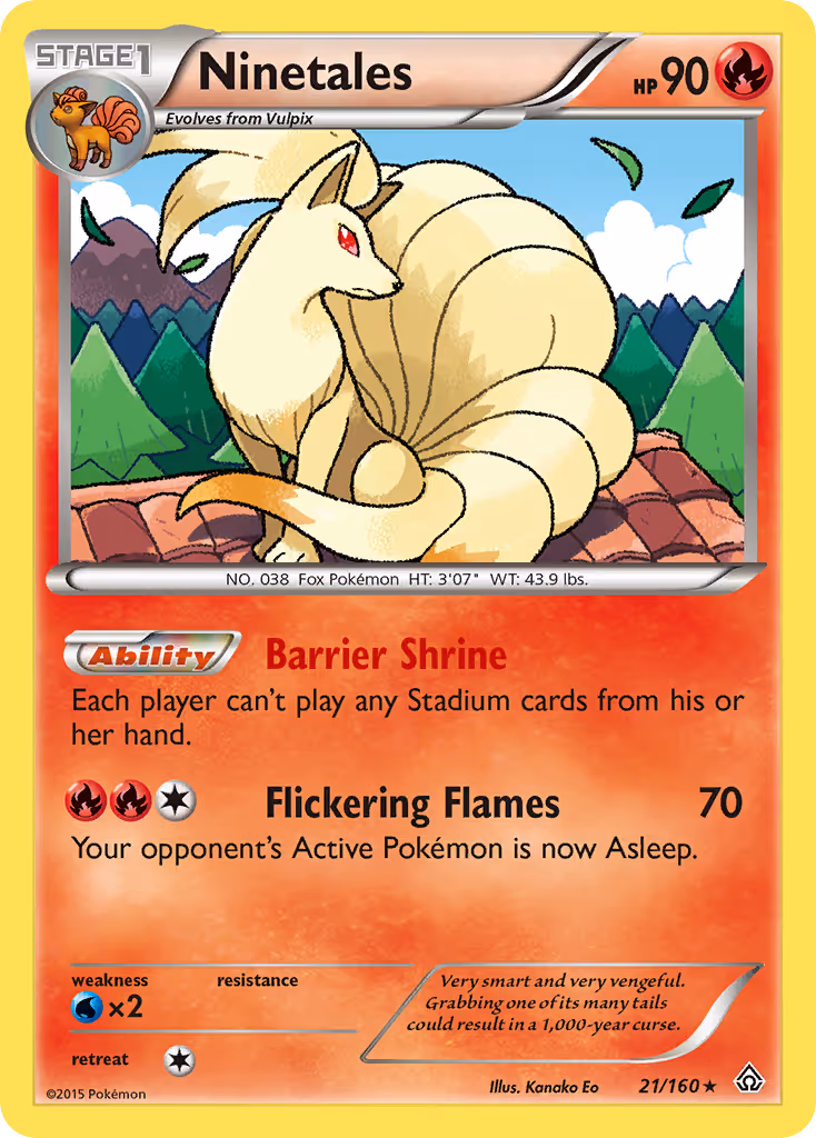 Ninetales 21/160 Pokemon card